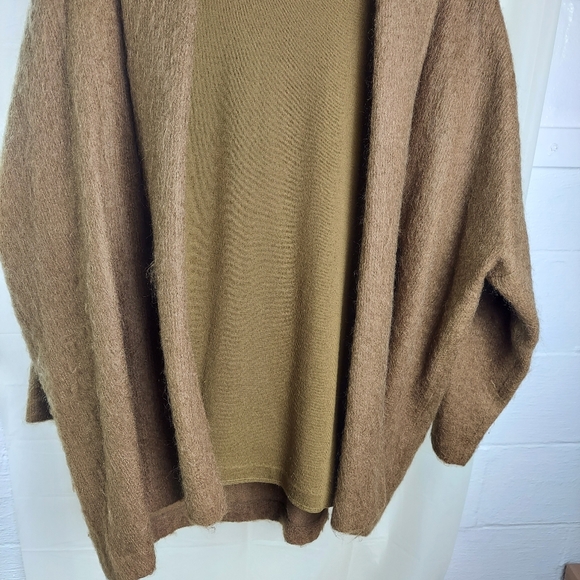 Vintage Wool Green Angora Jacket and Wool Sweater by Andrea Jovine - Picture 3 of 16